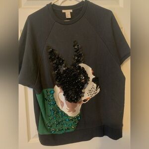H&M dog embellished sweatshirt size 4